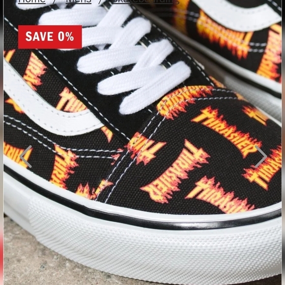 Vans x Thrasher limited edition old skool sneaker M Sz 8 W 10,  low top - Picture 4 of 16